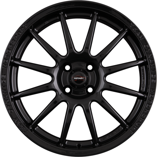 Team Dynamics Pro Race 1.2 Gloss-Black Alufelge 7x17 Zoll ET38 LK 4x100 ML73.1
