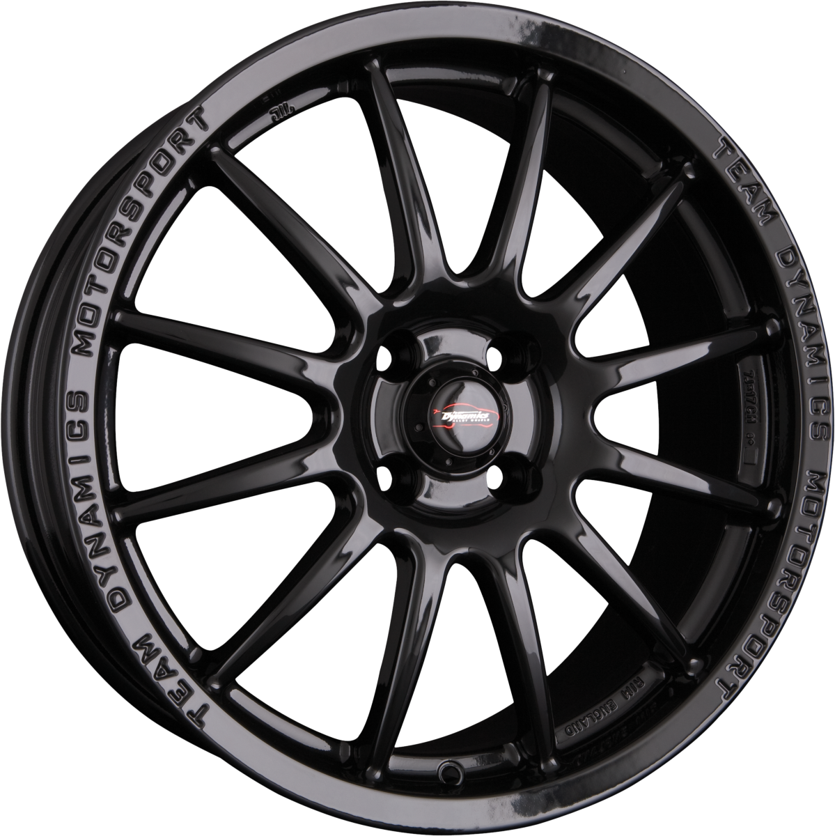 Team Dynamics Pro Race 1.2 Gloss-Black Alufelge 7x17 Zoll ET38 LK 4x100 ML73.1 – Bild 2
