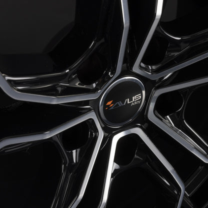 Avus Racing AC-M10 Black Polished Alufelge 8x19 Zoll ET45 LK 5x112 ML66.6 – Bild 3