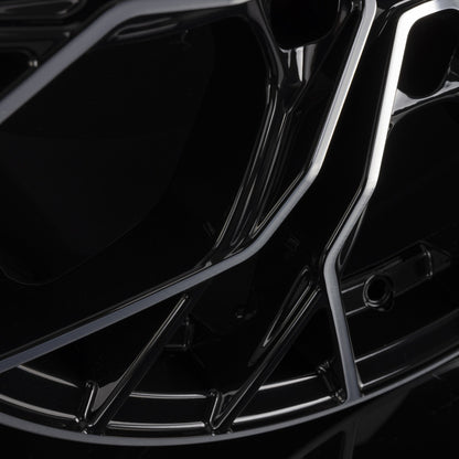 Avus Racing AC-M10 Black Polished Alufelge 8x19 Zoll ET45 LK 5x112 ML66.6 – Bild 5