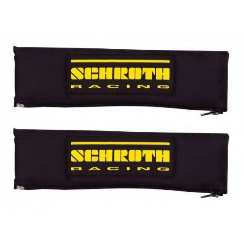 Schroth 3 NOMEX® Gurtpolster schwarz mit schwarz/gelbem SCHROTH RACING Logo