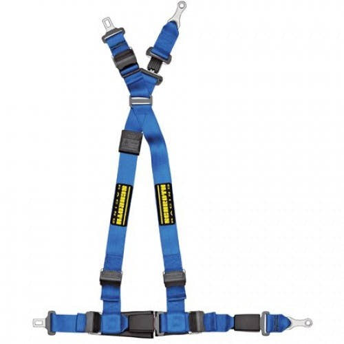 Schroth Quickfit asm blau mit SCHROTH RACING Logo rechts für Mini R50, R52, R53