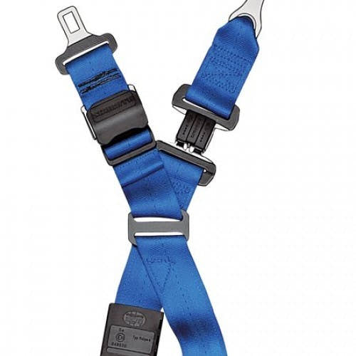 Schroth Quickfit asm blau mit SCHROTH RACING Logo rechts für Mini R50, R52, R53 – Bild 2