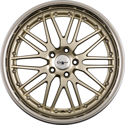 Emotion Wheels Wasabi Champagner mit Inox Edelstahlbett Alufelge 8.5x20 Zoll ET40 LK 5x114.3 ML72.6