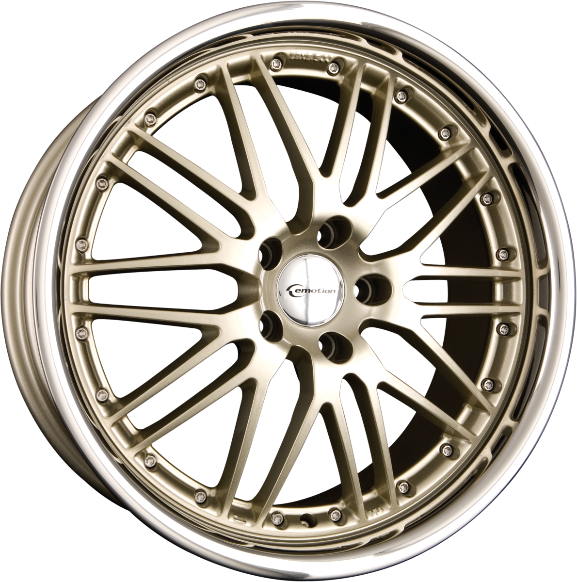 Emotion Wheels Wasabi Champagner mit Inox Edelstahlbett Alufelge 8.5x20 Zoll ET40 LK 5x114.3 ML72.6 – Bild 2