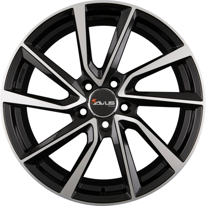 Avus Racing AC-518 Black Polished Alufelge 6x15 Zoll ET38 LK 4x100 ML73.1