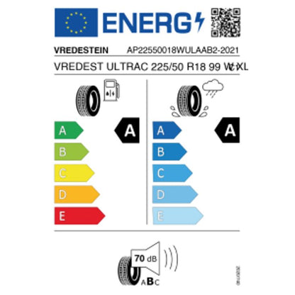 Vredestein Ultrac (Neu) 225/50 R18 99W Sommer DOT 2021 – Bild 2
