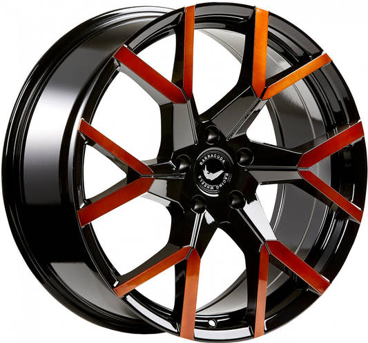 Barracuda Tzunamee EVO black gloss flashcopper Alufelge 9x20 Zoll ET40 LK 5x108 ML73.1