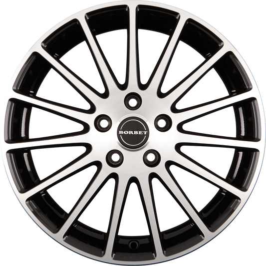 Borbet LS Schwarz Poliert Alufelge 8x18 Zoll ET35 LK 4x108 ML72.6
