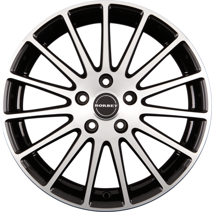 Borbet LS Schwarz Poliert Alufelge 8x18 Zoll ET35 LK 4x108 ML72.6