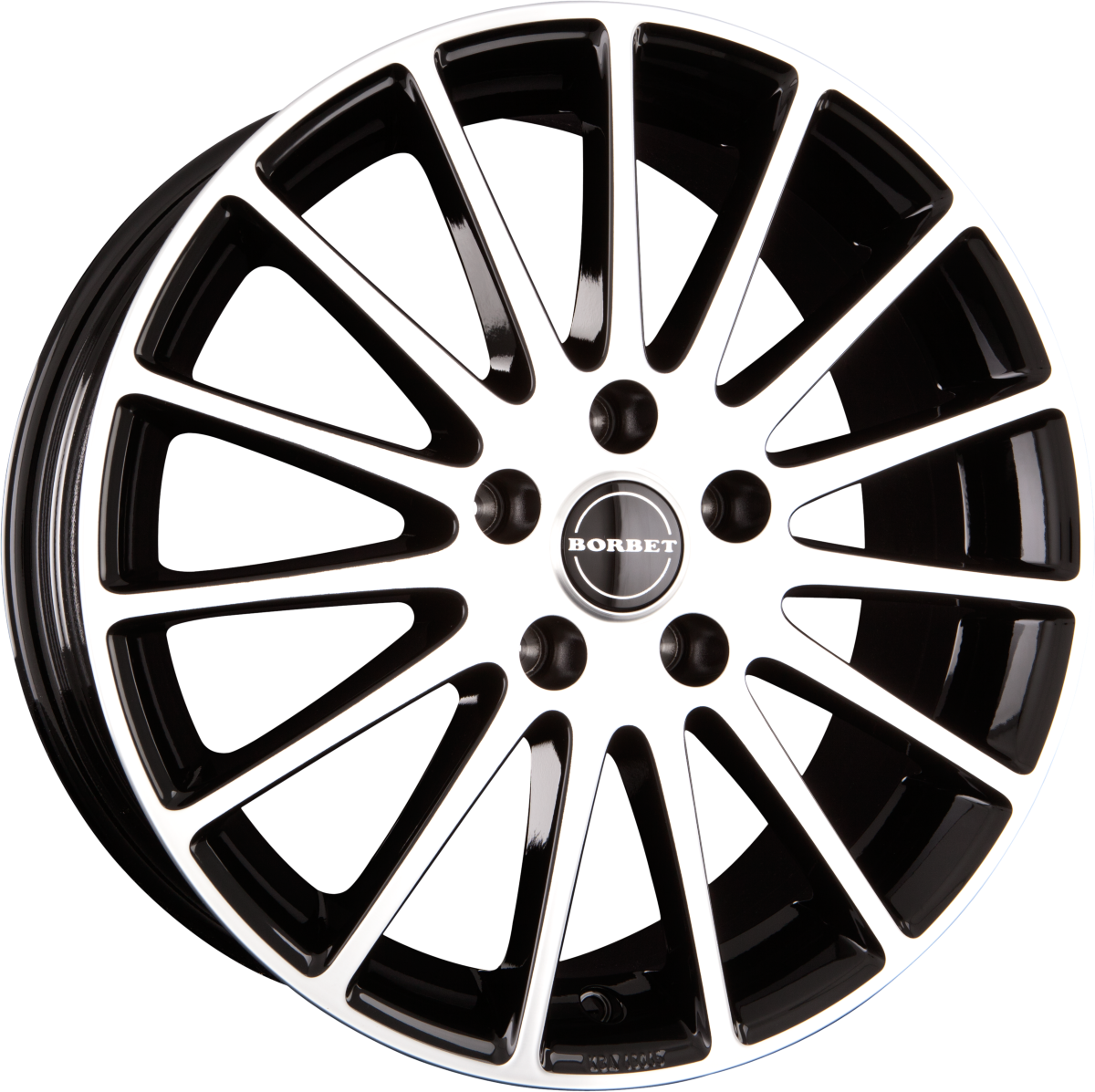 Borbet LS Schwarz Poliert Alufelge 8x18 Zoll ET35 LK 4x108 ML72.6 – Bild 2