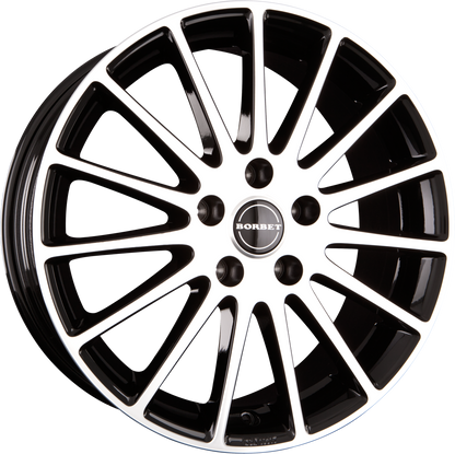 Borbet LS Schwarz Poliert Alufelge 8x18 Zoll ET35 LK 4x108 ML72.6 – Bild 2