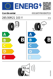 Continental Ecocontact 6 Q FR Elect * DOT23 XL 285/30 R21 103Y Sommer DOT DOT23 – EU-Reifenlabel
