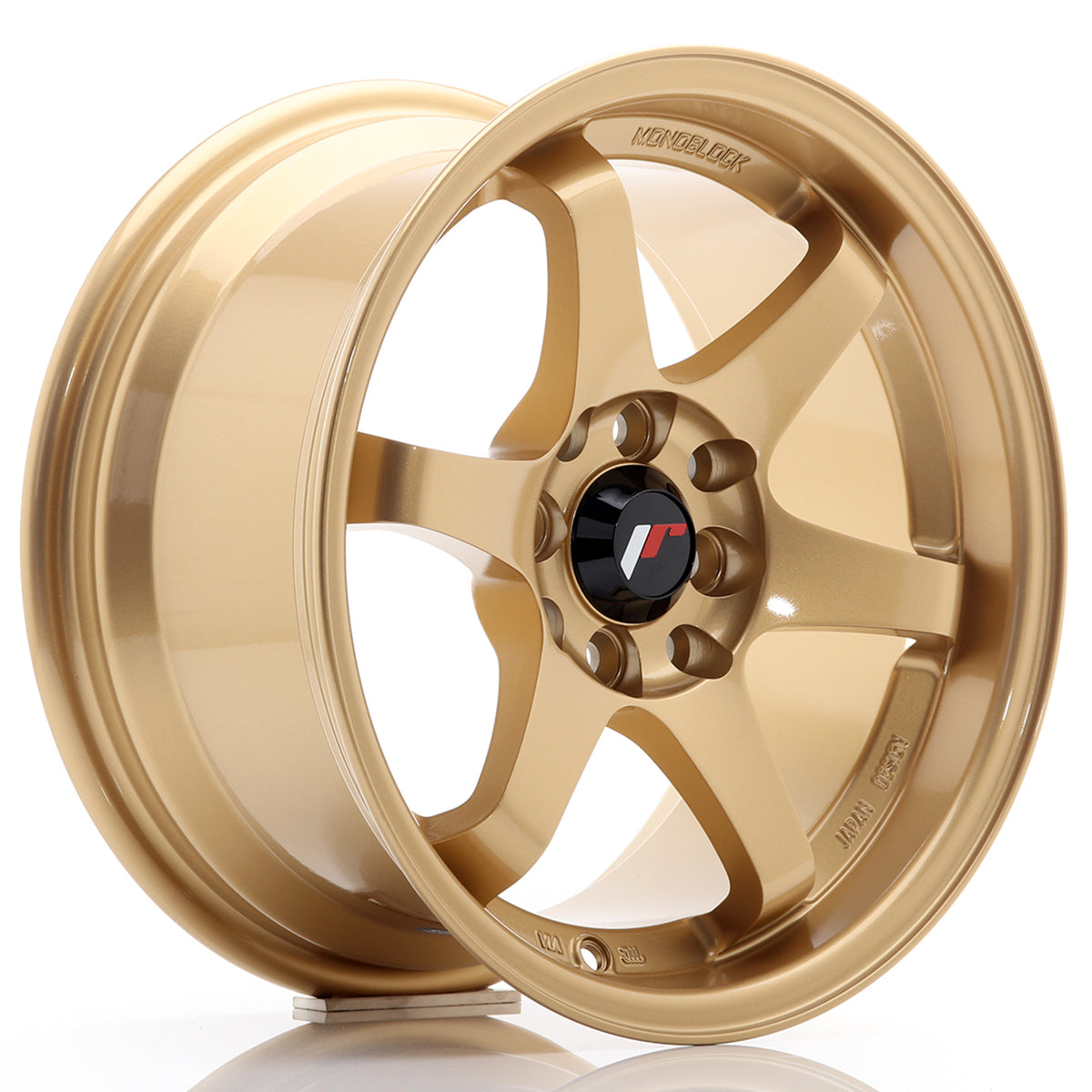Japan Racing Wheels JR3 gold Alufelge 7x15 Zoll ET40 LK 4x100 ML67.1 – Bild 2