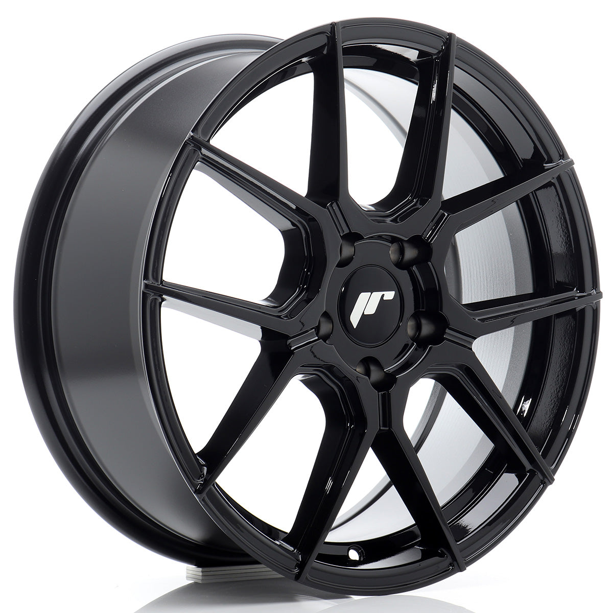 Japan Racing Wheels JR30 gloss black Alufelge 8x17 Zoll ET40 LK 5x100 ML67.1 – Bild 2