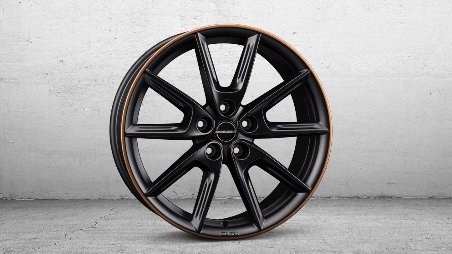 Borbet LX Black Matt Rim Copper Felge 8x19 Zoll ET44 LK 5x112 ML66.6