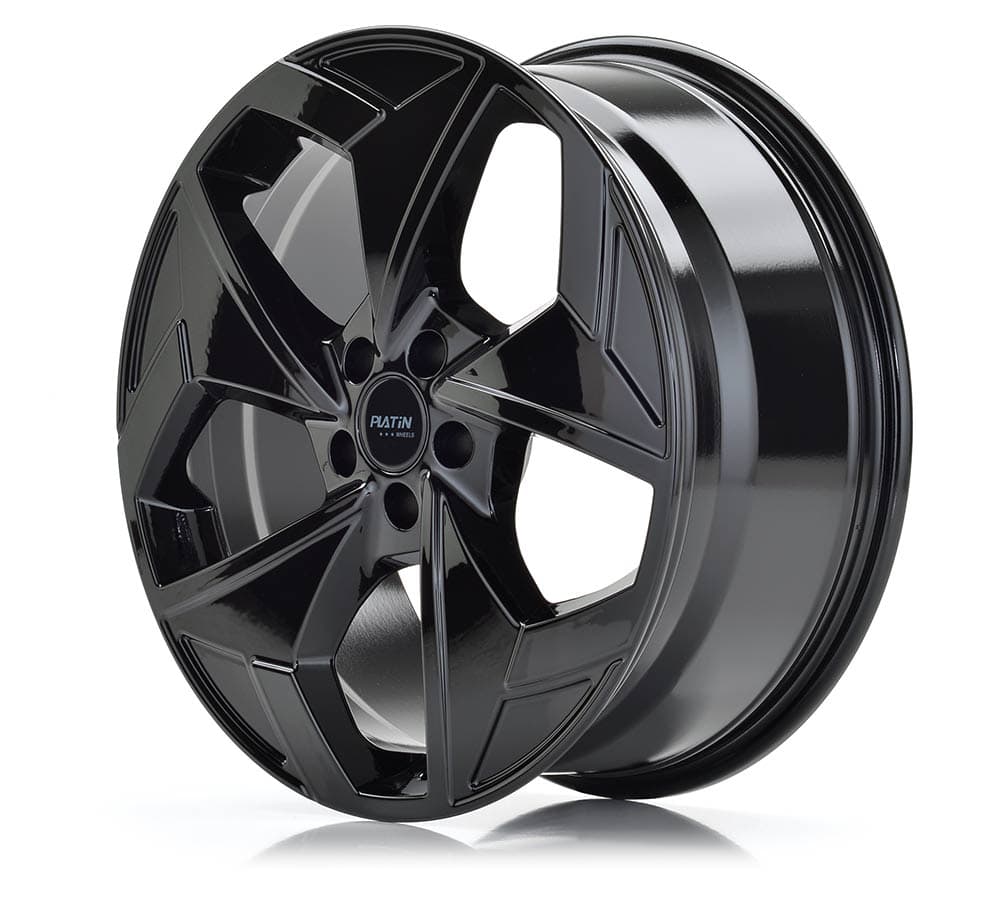 Platin P 104 Glossy Black Alufelge 7x18 Zoll ET48 LK 5x108 ML65.1 – Bild 2