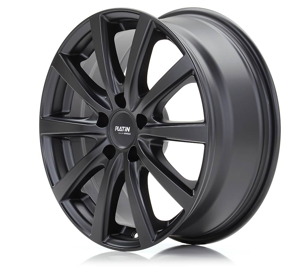 Platin P 69 Schwarz Matt Alufelge 7x17 Zoll ET42.1 LK 5x108 ML65.1 – Bild 2