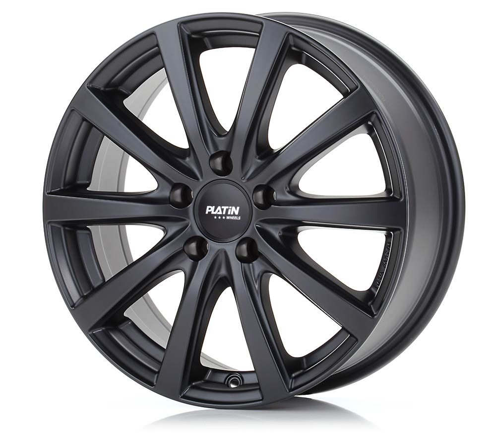 Platin P 69 Schwarz Matt Alufelge 6.5x16 Zoll ET32.1 LK 4x108 ML65.1 – Bild 3
