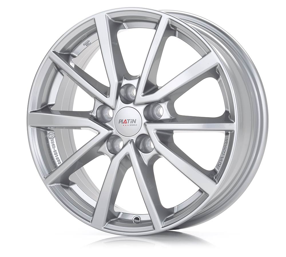 Platin P 95 Metall Silber Alufelge 6.5x16 Zoll ET41 LK 5x112 ML57.1 – Bild 3