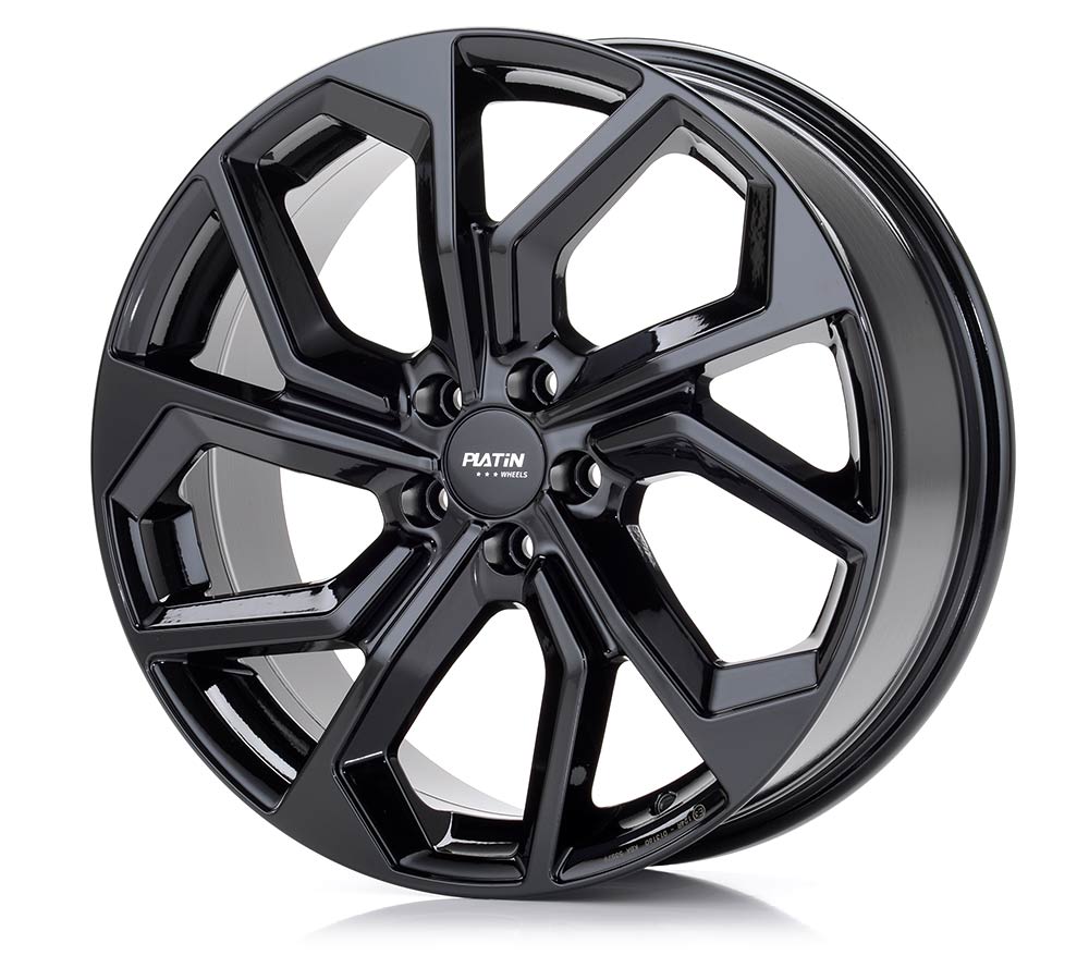 Platin P 97 Black Glossy Alufelge 7.5x18 Zoll ET45 LK 5x112 ML57.1 – Bild 3
