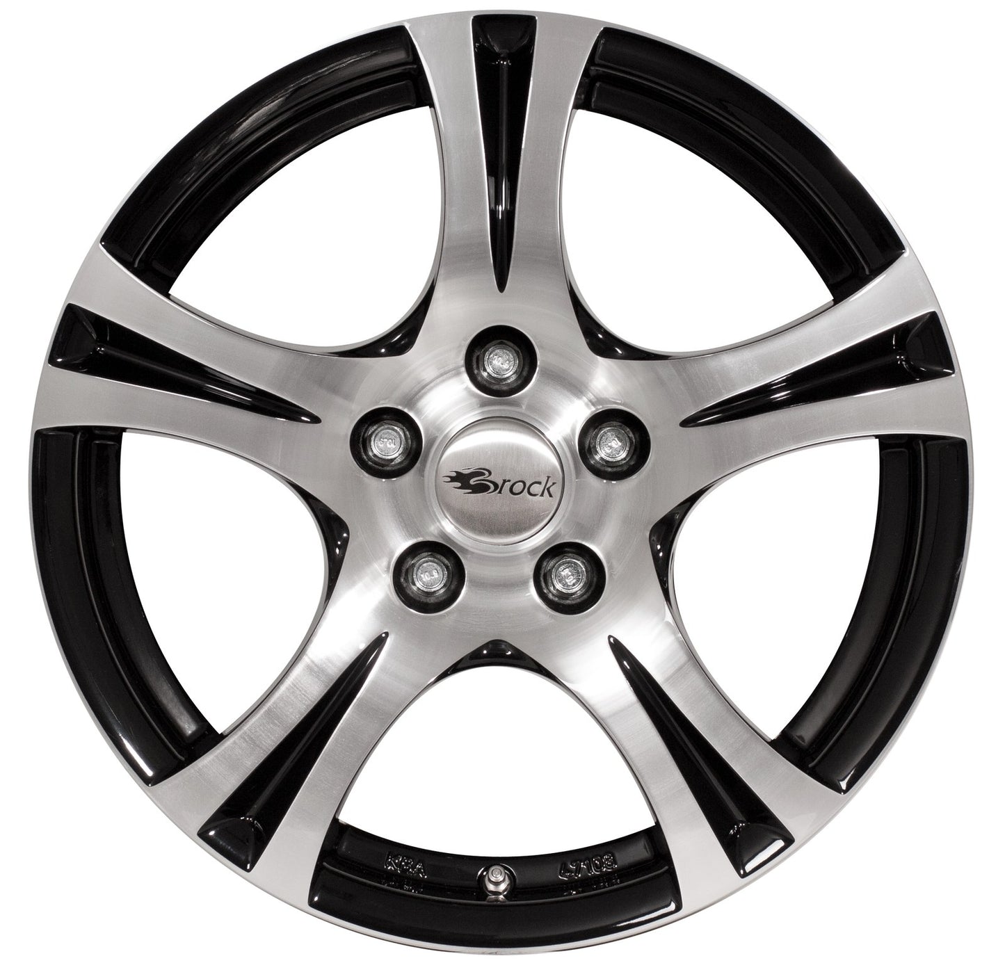 Brock / RC RC14 Texar Schwarz Glanz Voll Poliert (SGVP) Alufelge 7.5x17 Zoll ET35 LK 5x120 ML72.6