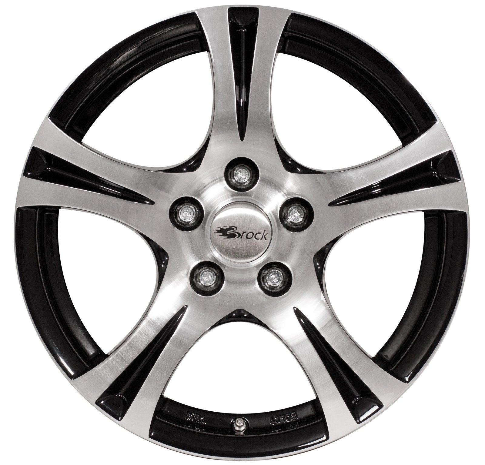 Brock / RC RC14 Texar Schwarz Glanz Voll Poliert (SGVP) Alufelge 7.5x17 Zoll ET35 LK 5x120 ML72.6