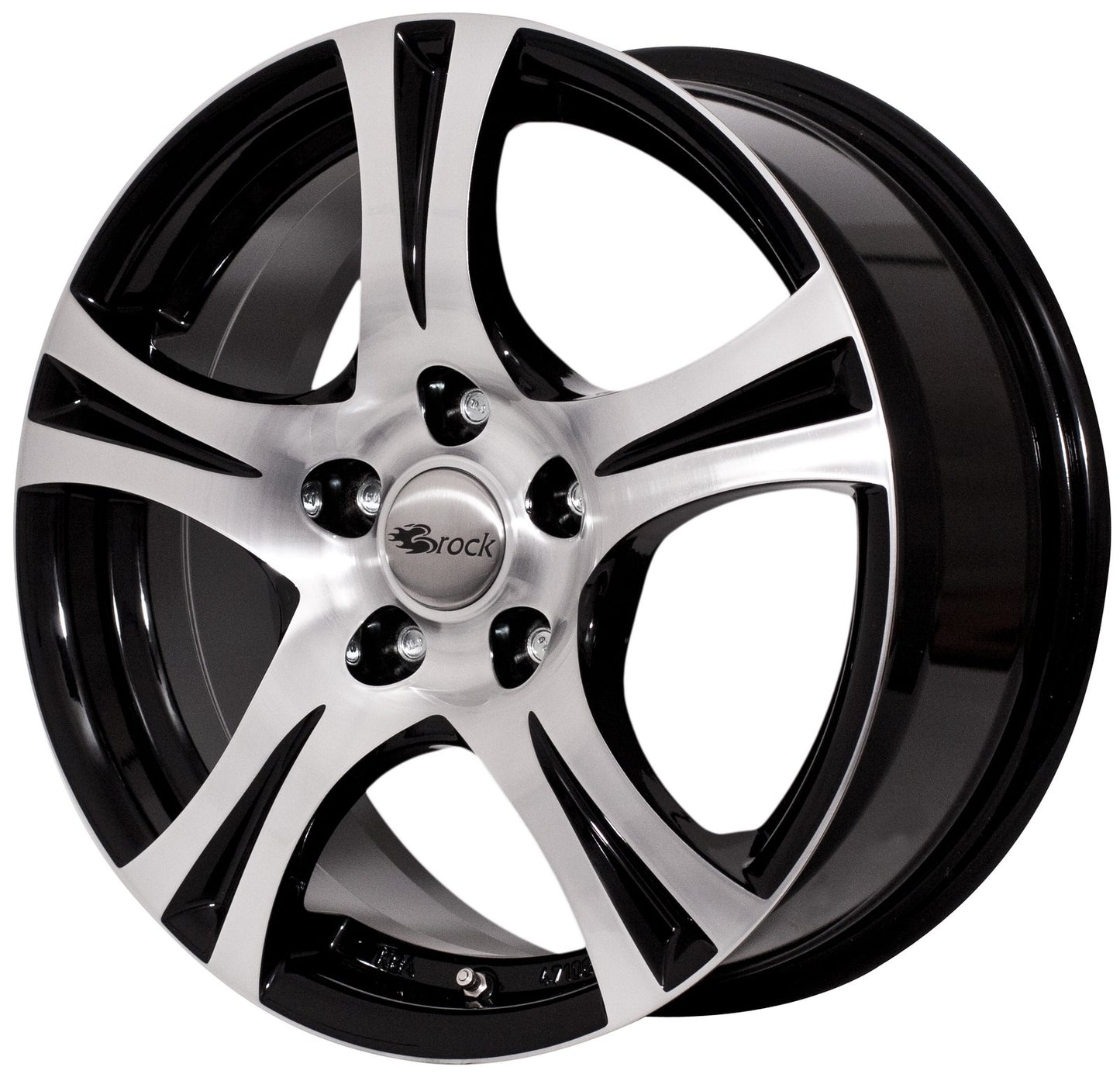 Brock / RC RC14 Texar Schwarz Glanz Voll Poliert (SGVP) Alufelge 6.5x15 Zoll ET44 LK 5x112 ML66.6 – Bild 2