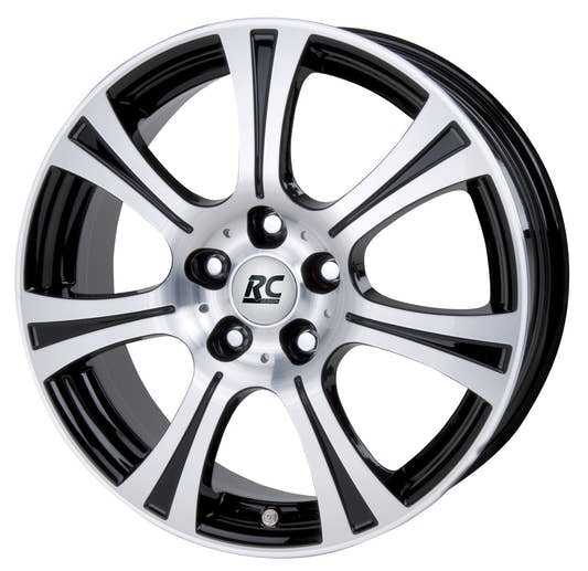 Brock / RC RC15 Helios Schwarz Glanz Voll Poliert (SGVP) Alufelge 6.5x16 Zoll ET39 LK 5x100 ML54.1