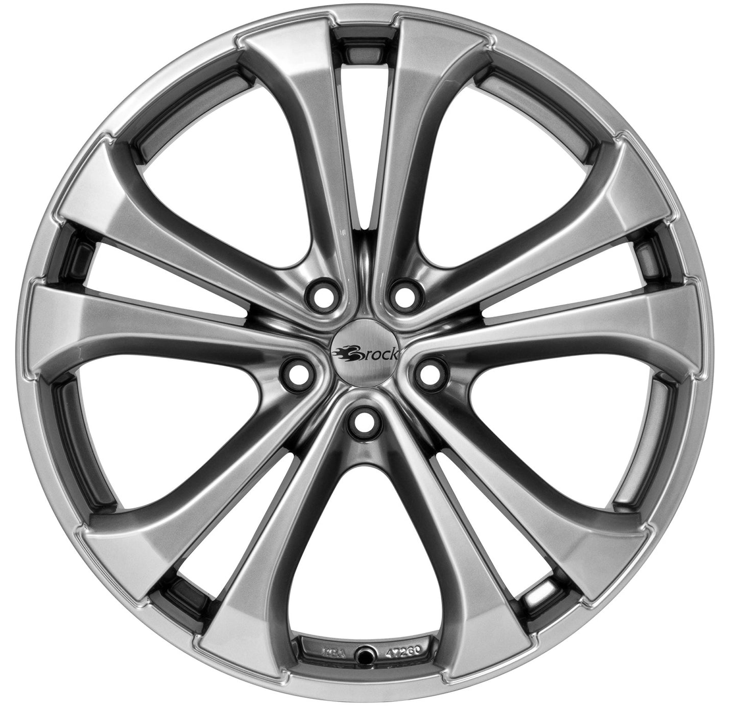 Brock / RC RC17 Ventura Chromsilber (CSS) Alufelge 8.5x20 Zoll ET45 LK 5x114.3 ML72.6