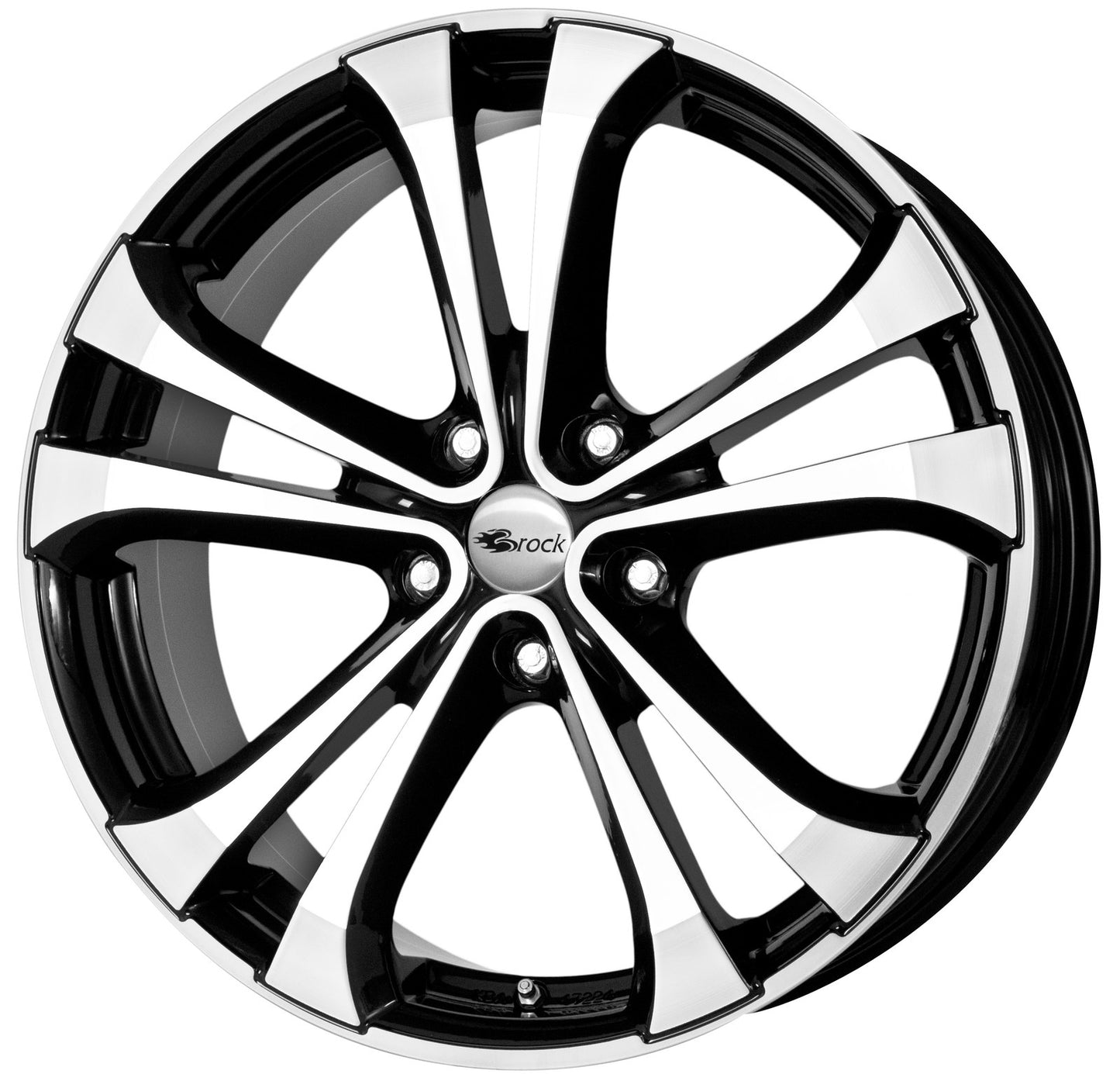 Brock / RC RC17 Ventura Schwarz Glanz Voll Poliert (SGVP) Alufelge 8.5x20 Zoll ET38 LK 5x114.3 ML72.6 – Bild 2