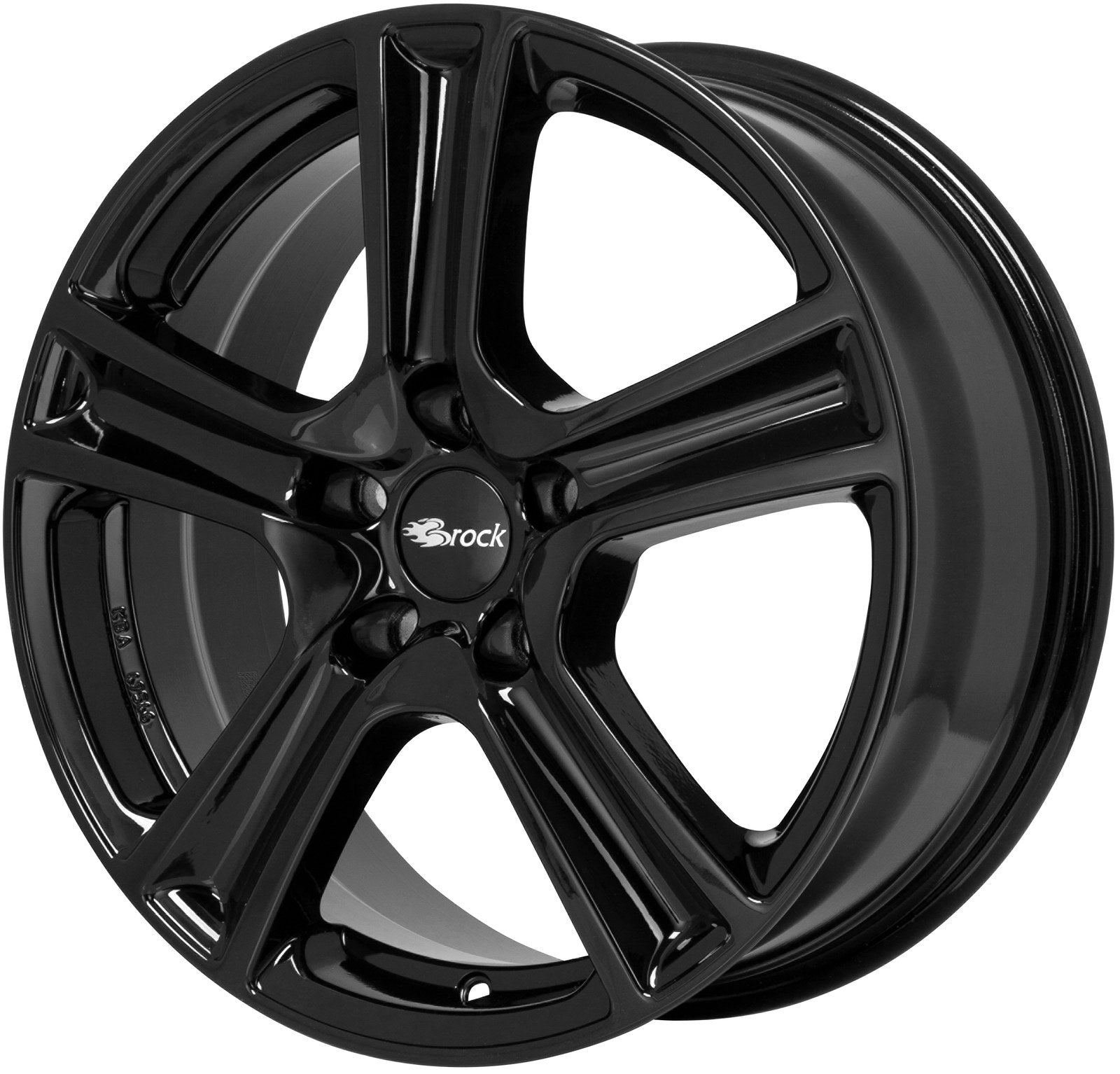 Brock / RC RC19 Schwarz Glanz (SG) Alufelge 6.5x16 Zoll ET39 LK 5x105 ML56.6 – Bild 3