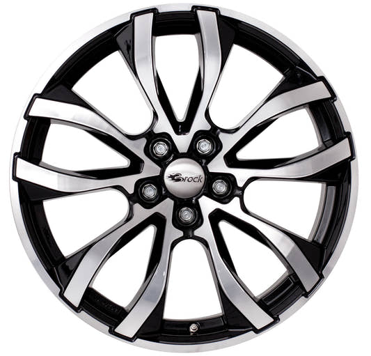 Brock / RC RC23 Schwarz Glanz Voll Poliert (SGVP) Alufelge 7.5x17 Zoll ET45 LK 5x114.3 ML72.6
