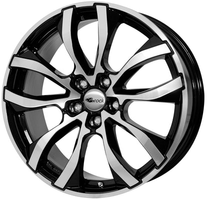 Brock / RC RC23 Schwarz Glanz Voll Poliert (SGVP) Alufelge 7.5x17 Zoll ET38 LK 5x114.3 ML72.6 – Bild 2