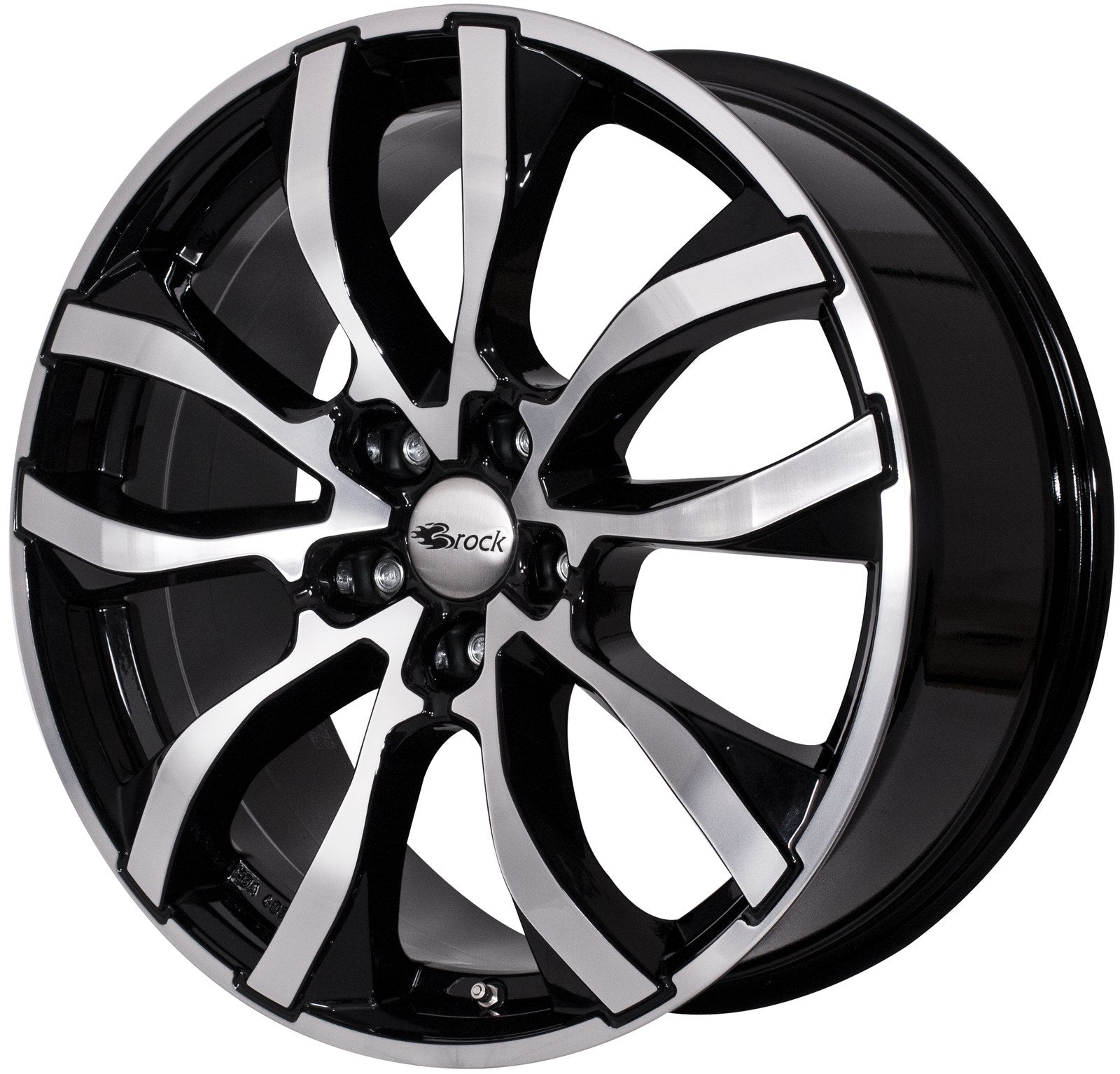 Brock / RC RC23 Schwarz Glanz Voll Poliert (SGVP) Alufelge 7.5x17 Zoll ET45 LK 5x114.3 ML72.6 – Bild 3