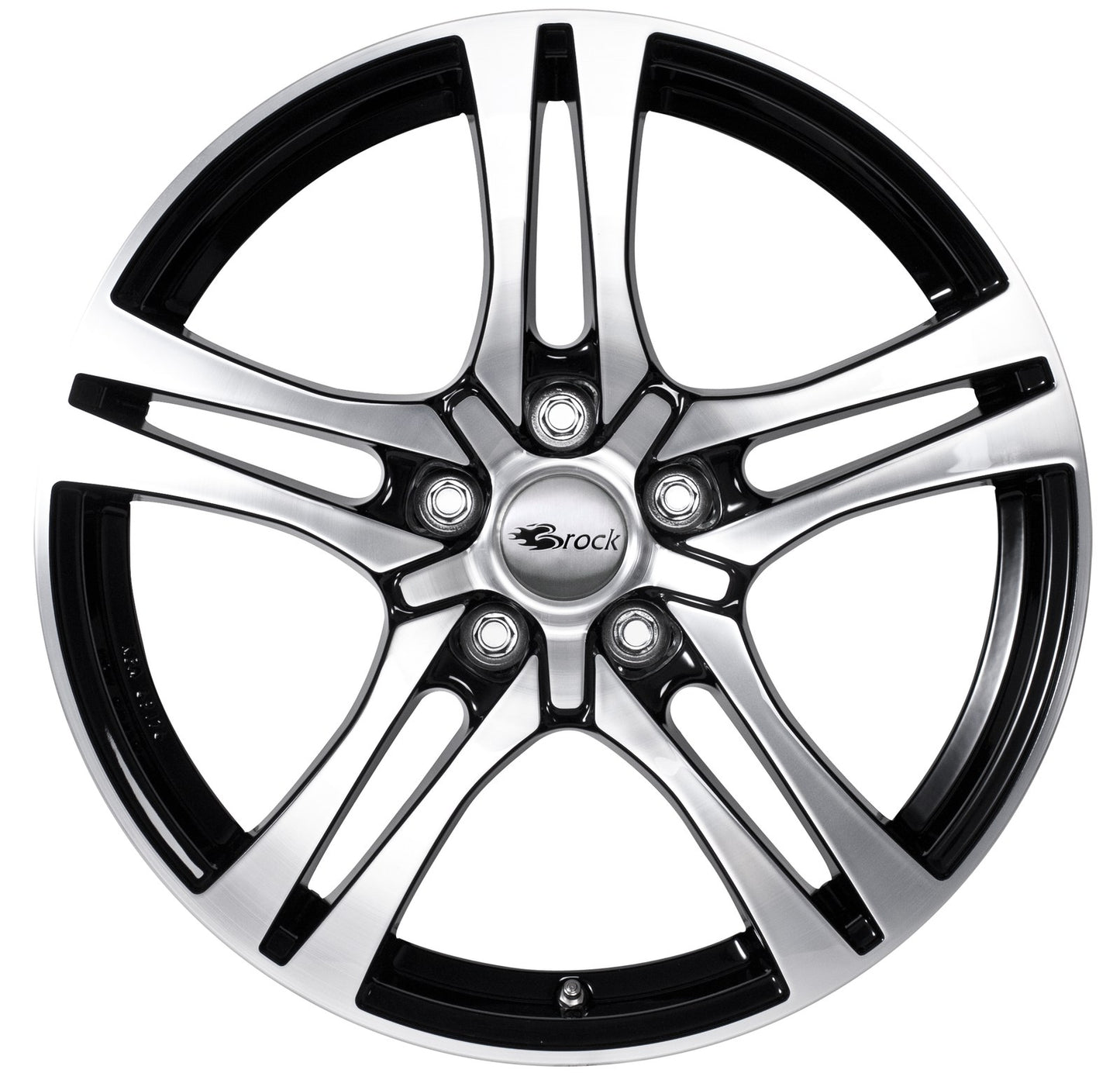 Brock / RC RC26 Schwarz Glanz Voll Poliert (SGVP) Alufelge 7x16 Zoll ET40 LK 5x115 ML70.2
