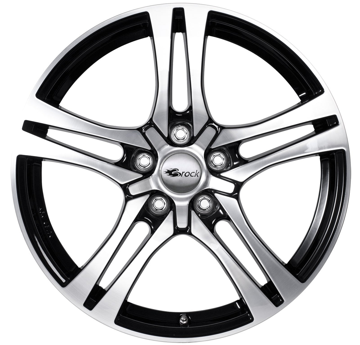 Brock / RC RC26 Schwarz Glanz Voll Poliert (SGVP) Alufelge 7.5x17 Zoll ET45 LK 5x108 ML72.6