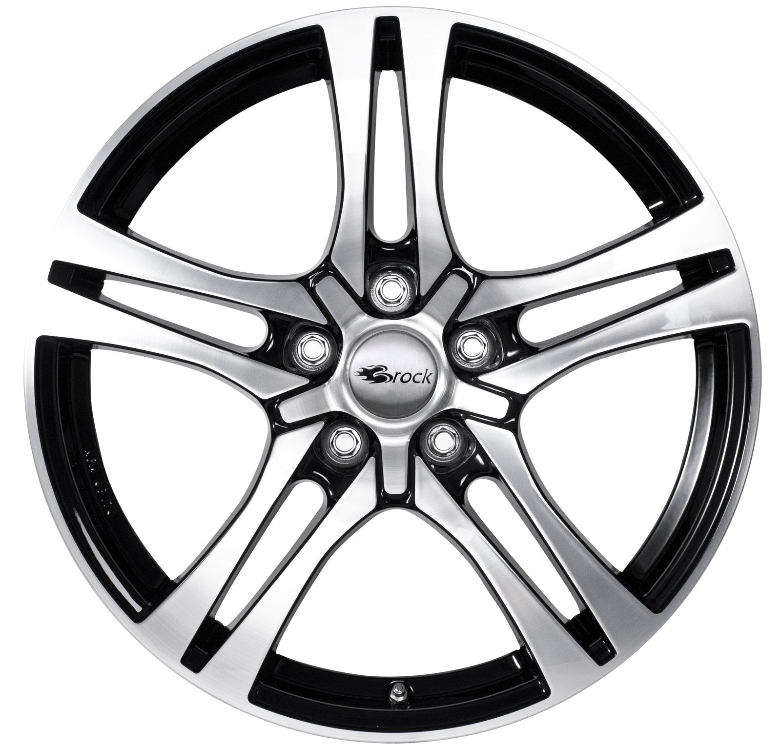 Brock / RC RC26 Schwarz Glanz Voll Poliert (SGVP) Alufelge 7.5x17 Zoll ET40 LK 5x115 ML70.2