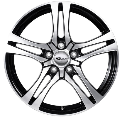 Brock / RC RC26 Schwarz Glanz Voll Poliert (SGVP) Alufelge 7.5x17 Zoll ET40 LK 5x115 ML70.2