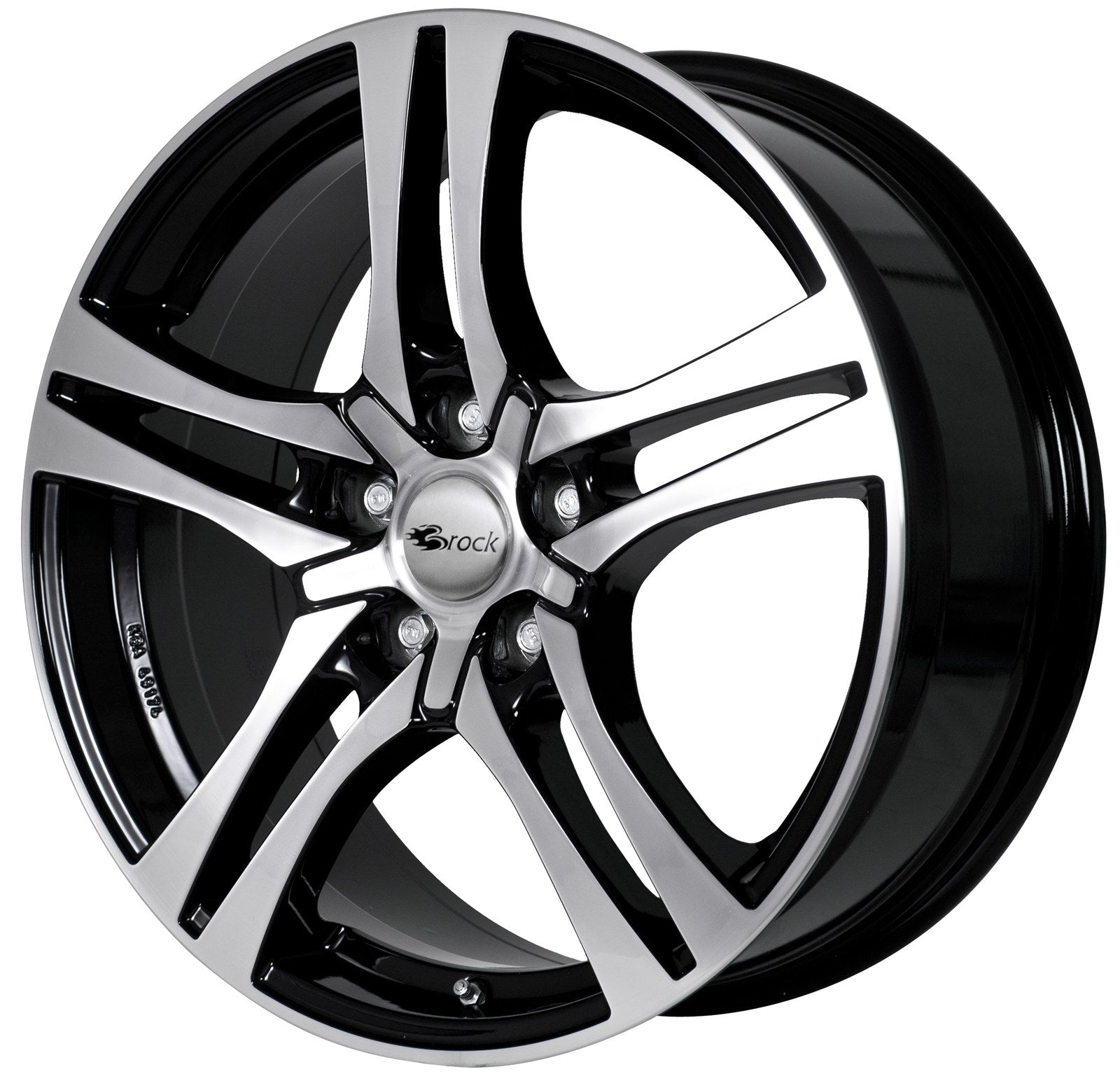 Brock / RC RC26 Schwarz Glanz Voll Poliert (SGVP) Alufelge 7x16 Zoll ET40 LK 5x115 ML70.2 – Bild 2