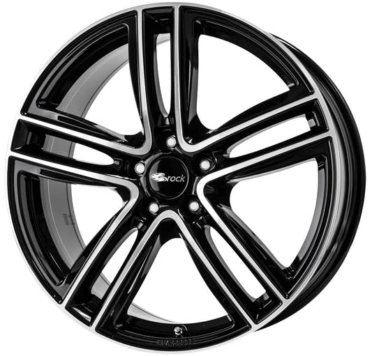 Brock / RC RC27 Schwarz Glanz Voll-Poliert (SGVP) Alufelge 8x18 Zoll ET41 LK 5x112 ML66.6