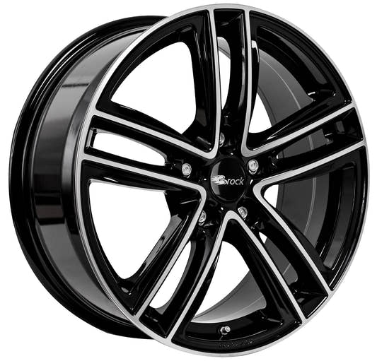 Brock / RC RC27 Schwarz Glanz Voll-Poliert (SGVP) Alufelge 8x18 Zoll ET28 LK 5x112 ML66.6 – Bild 2