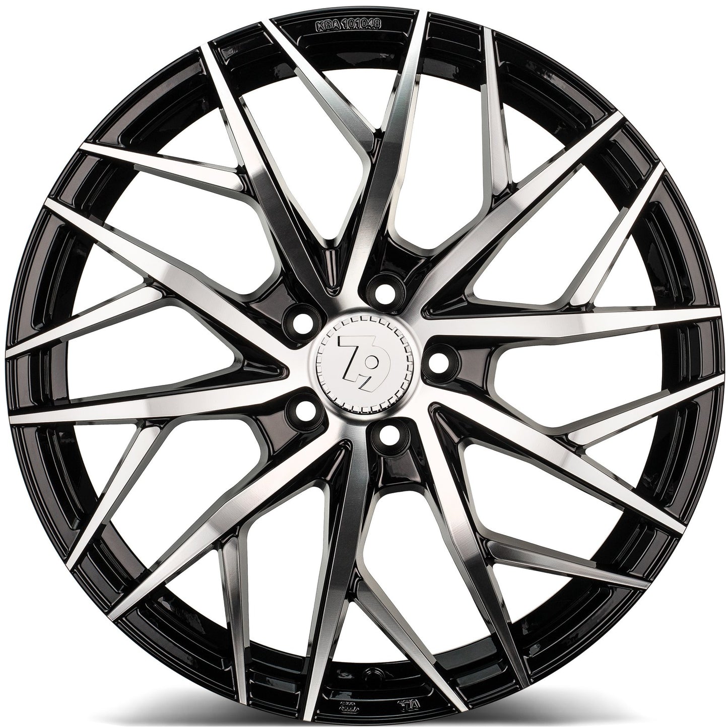 SEVENTY9 SSF-1 Black Front Polished (BFP) Alufelge 7.5x17 Zoll ET45 LK 5x108 ML67.1 – Bild 2