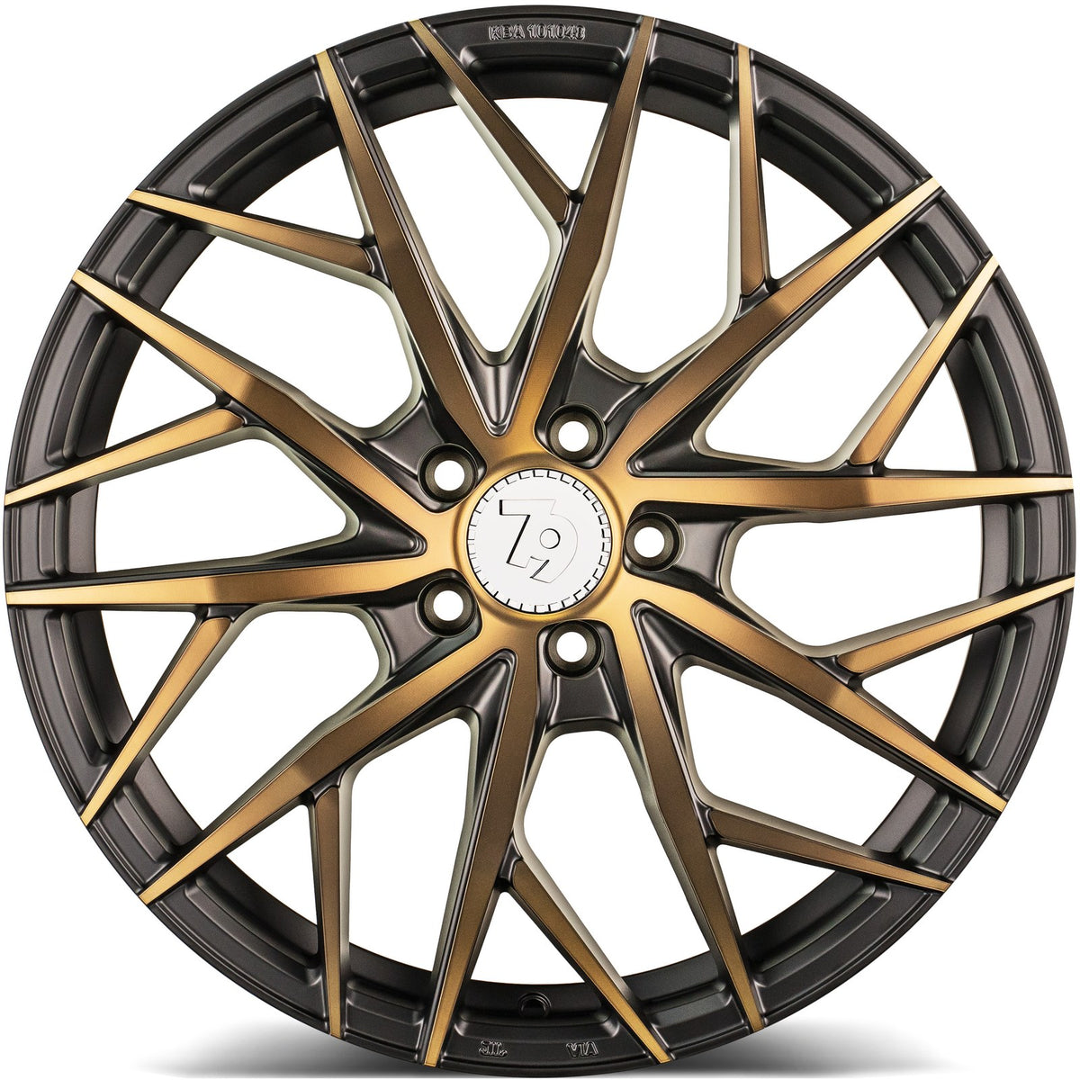 SEVENTY9 SSF-1 Black Glossy Gold Front (BGGF) Alufelge 8.5x19 Zoll ET45 LK 5x112 ML66.6 – Bild 2