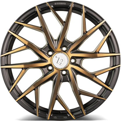 SEVENTY9 SSF-1 Black Glossy Gold Front (BGGF) Alufelge 8.5x19 Zoll ET45 LK 5x112 ML66.6 – Bild 2