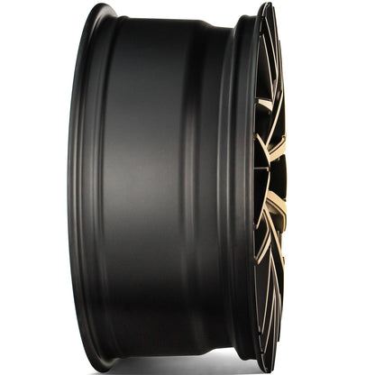 SEVENTY9 SSF-1 Black Glossy Gold Front (BGGF) Alufelge 7.5x17 Zoll ET40 LK 5x112 ML66.6 – Bild 3