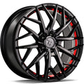 SEVENTY9 SSF-1 Black Glossy Red Inner Lip (BGRIL) Alufelge 7.5x17 Zoll ET40 LK 5x112 ML66.6
