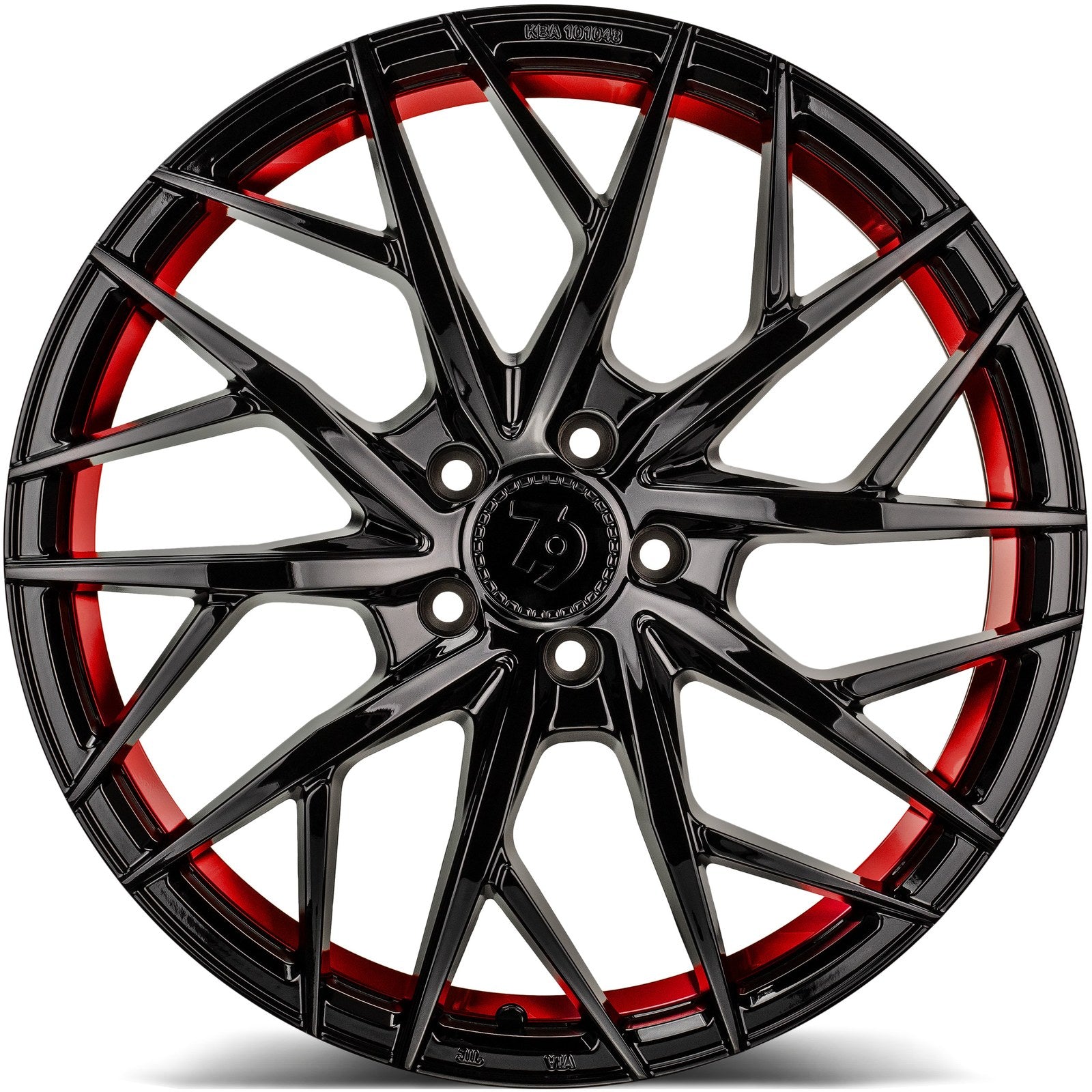 SEVENTY9 SSF-1 Black Glossy Red Inner Lip (BGRIL) Alufelge 8.5x19 Zoll ET45 LK 5x112 ML66.6 – Bild 2