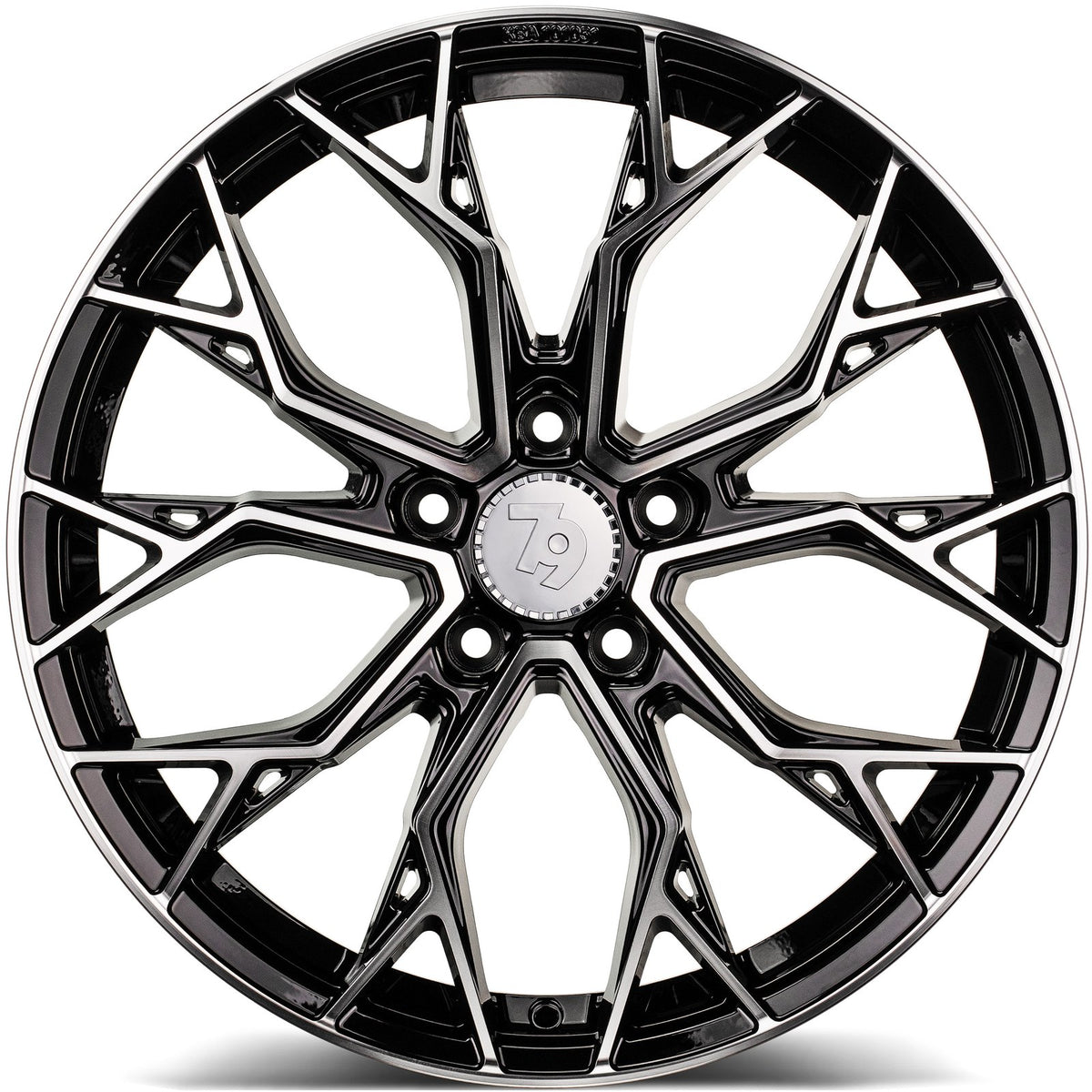 SEVENTY9 SSF-2 Black Front Polished (BFP) Alufelge 8x18 Zoll ET35 LK 5x112 ML66.6 – Bild 2