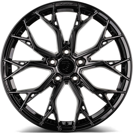 SEVENTY9 SSF-2 Black Glossy (BG) Alufelge 8x18 Zoll ET40 LK 5x114.3 ML73.1 – Bild 2